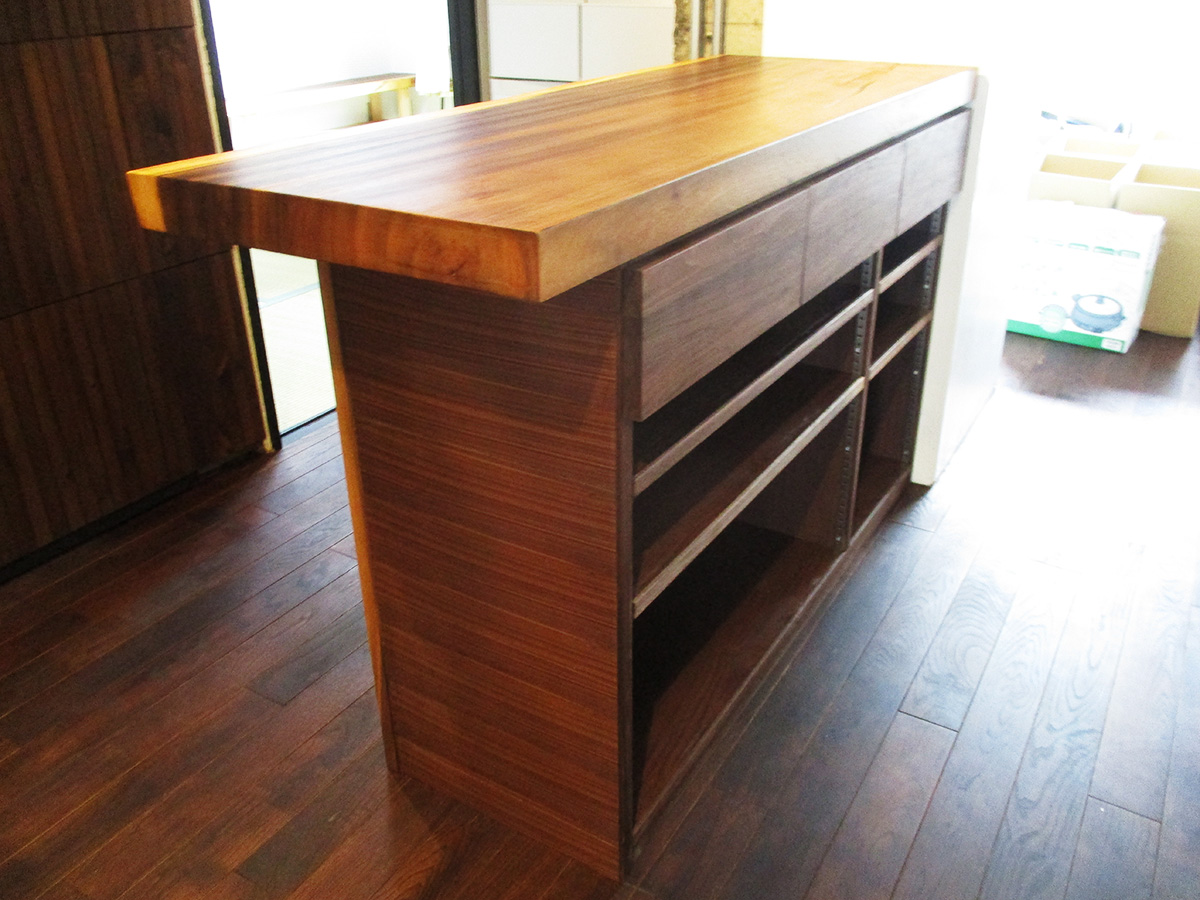 両面ハッチ 両面食器棚 スリム食器棚 キッチンカウンター カウンター